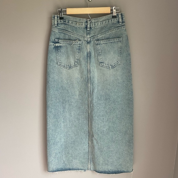 NWT Zara Denim MIDI Skirt S - Picture 5 of 7